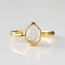 Rainbow Moonstone Ring // Gold Moonstone Ring // Pear Moonstone Ring // Moonstone Stacking Ring // 14K Gold Filled Moonstone Ring
