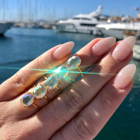 Topaz Statement Ring, Mystic Topaz Ring, Mystic Stone Rings, Mystic Topaz Wedding Ring, Mystic Topaz Engagement Ring, Topaz Solitaire Rings