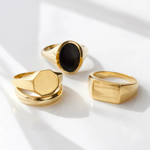 Black Onyx Ring, 14k Gold Vermeil Handmade Ring, 925 Sterling Silver Handcrafted Ring, Wedding Ring, Anniversary Gift, Black Gemstone Ring