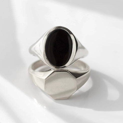 Black Onyx Ring, 14k Gold Vermeil Handmade Ring, 925 Sterling Silver Handcrafted Ring, Wedding Ring, Anniversary Gift, Black Gemstone Ring