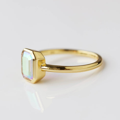 Topaz Statement Ring, Mystic Topaz Ring, Mystic Stone Rings, Mystic Topaz Wedding Ring, Mystic Topaz Engagement Ring, Topaz Solitaire Rings