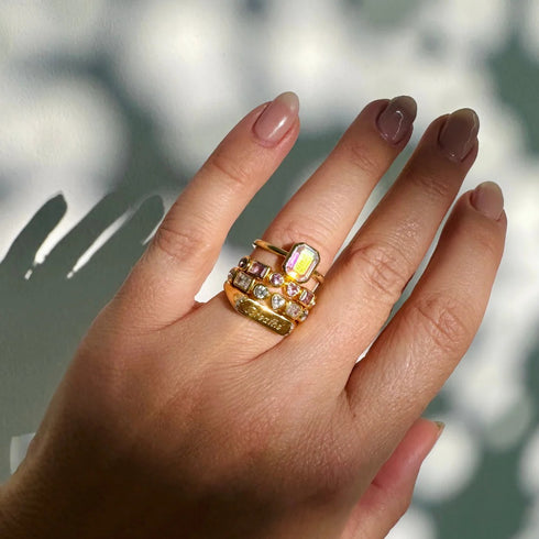 Topaz Statement Ring, Mystic Topaz Ring, Mystic Stone Rings, Mystic Topaz Wedding Ring, Mystic Topaz Engagement Ring, Topaz Solitaire Rings