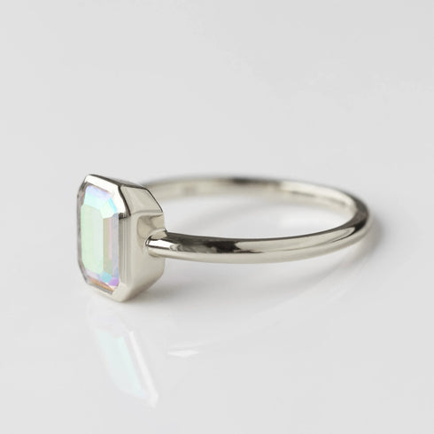 Topaz Statement Ring, Mystic Topaz Ring, Mystic Stone Rings, Mystic Topaz Wedding Ring, Mystic Topaz Engagement Ring, Topaz Solitaire Rings