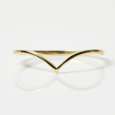 Wishbone Ring, Handcrafted Ring, Dainty Gold Chevron Ring, 14k Gold Filled V Ring, Gold Stacking Ring, Thin Stack Chevron V Ring, Minimalist