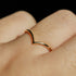 Wishbone Ring, Handcrafted Ring, Dainty Gold Chevron Ring, 14k Gold Filled V Ring, Gold Stacking Ring, Thin Stack Chevron V Ring, Minimalist