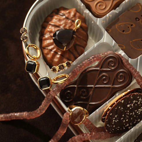 Minimalist Smoky Quartz Huggies, Everyday Stacking Hoop Earrings Gold, Unique Crystal Spike Drop Hoops, Trendy Gift Ideas BFF Sister Niece