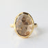 Natural Smoky Quartz Ring 14k Gold Vermeil Oval Cut Engagement Ring Bezel Set Smoky Quartz Anniversary Ring For Women Vintage Solitaire Ring