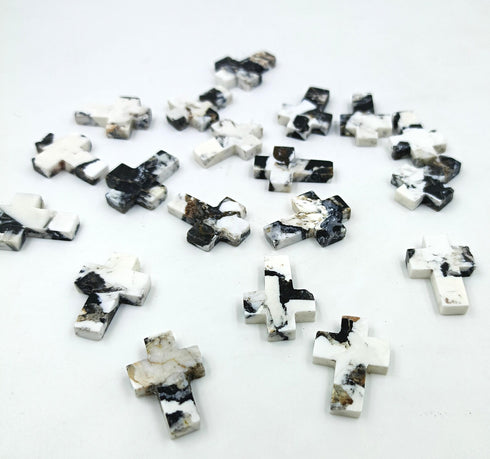 AAA Quality White Buffalo Turquoise Cross Gemstone Handmade Gemstone Polished Gemstone Handmade Cross Polished Gemstone Christianity Symbol