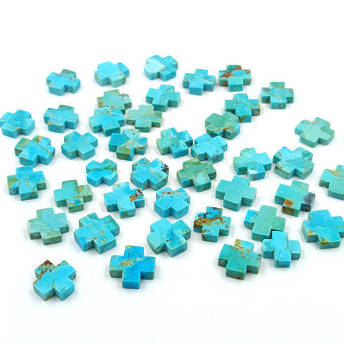 Kingman Turquoise Handmade Gemstone Cross Shape Good Quality Gemstone Loose Gemstone Very Rare Blue Turquoise Cross Protection Gemstone Lots