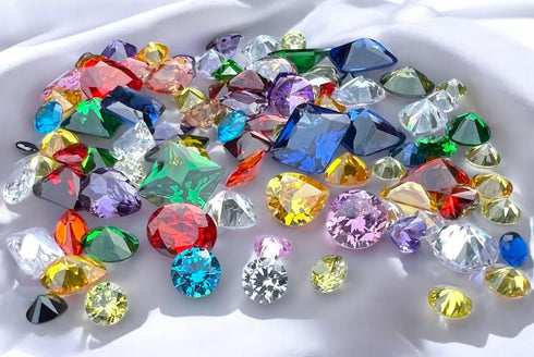 Cubic Zirconia AAA Quality Bulk Semiprecious CZ Mix Shape & Colors Wholesale Lot Brilliant Quality All Size Mix Cubic Zirconia Stones