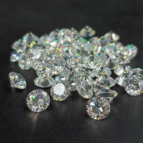 Cubic Zirconia AAA Quality Cubic Zirconia Round shape White-Colors CZ Loose Gemstones (0.5mm - 15mm) zirconia Top Quality Wholesale Lot