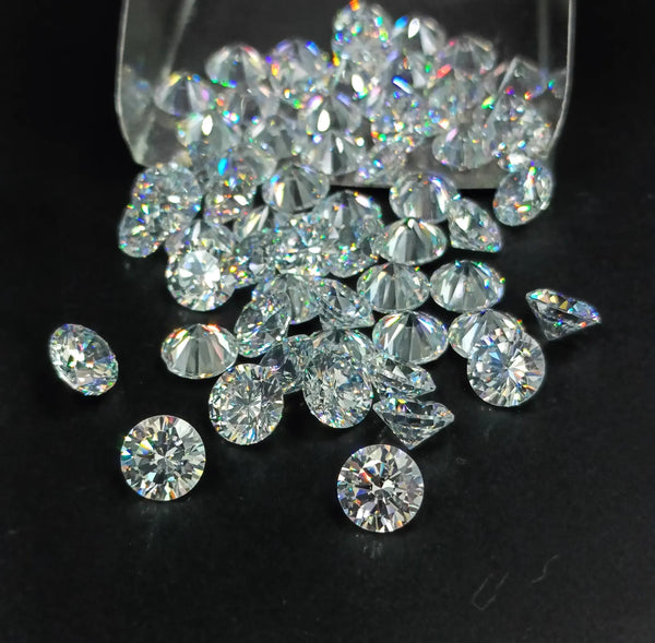 Cubic Zirconia AAA Quality Cubic Zirconia Round shape White-Colors CZ Loose Gemstones (0.5mm - 15mm) zirconia Top Quality Wholesale Lot