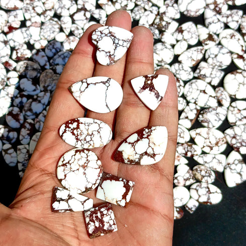 Wild Horse Magnesite Gemstone, Natural Wild Horse Magnesite Stone, Wild Horse Magnesite Cabochon Lot For Jewelry Making Stone Handmade Stone