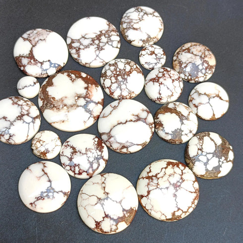 Round Shape Wild Horse Magnesite Smooth Cabochon, Natural Gemstone For Jewelry Making, 8mm 9mm 10mm 11mm 12mm 13mm 14mm 15mm 16mm - 30mm