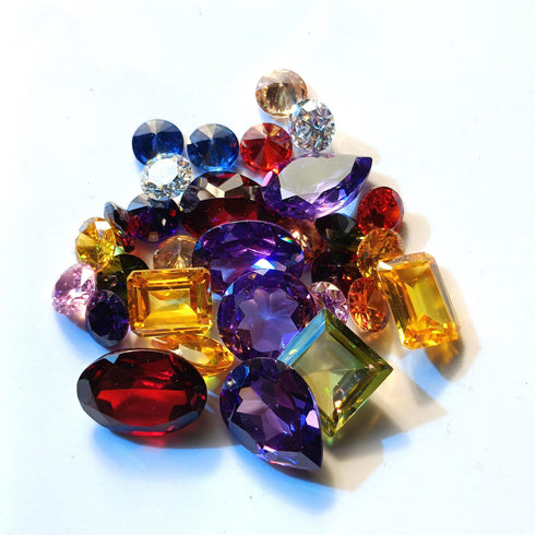 Cubic Zirconia AAA Quality Bulk Semiprecious CZ Mix Shape & Colors Wholesale Lot Brilliant Quality All Size Mix Cubic Zirconia Stones