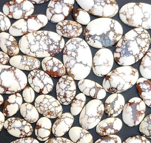 Wild Horse Magnesite Gemstone, Natural Oval Shape Mix Size Wild Horse Magnesite Cabochon Lot For Jewelry Making Stone Handmade Cabochon