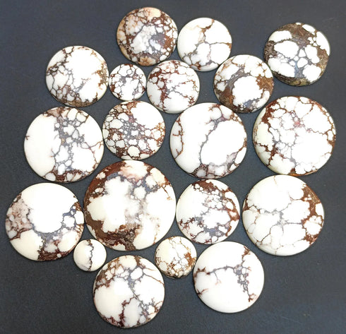 Round Shape Wild Horse Magnesite Smooth Cabochon, Natural Gemstone For Jewelry Making, 8mm 9mm 10mm 11mm 12mm 13mm 14mm 15mm 16mm - 30mm