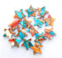Natural Kingman Mohave Orange Oyster Turquoise Cabochon, Star Shape 5mm - 30mm Orange Spiny Oyster Turquoise Loose Star Gemstones