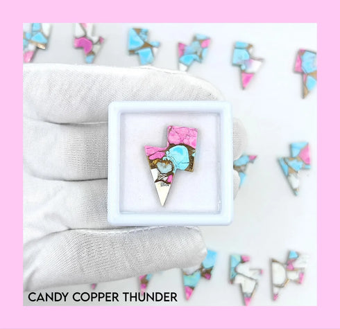 Cotton Candy Turquoise Lightning Bolt Cabochon Loose Turquoise Gemstone jewelry making Gemstone For Earring Handmade Carving Gemstone