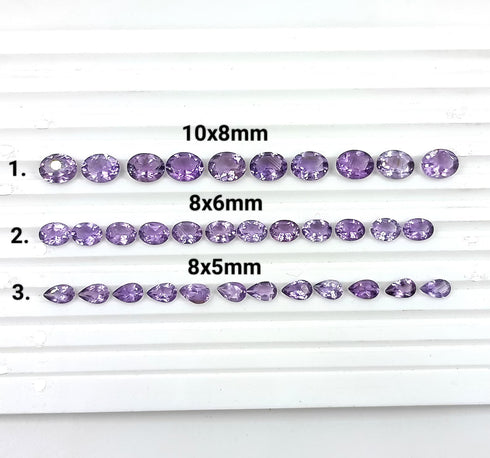 Natural Purple Amethyst Gemstone, Oval Shape Faceted Cut Gemstone, Natural Amethyst loose Gemstone For Jewelry Making, Gemstone For Ring