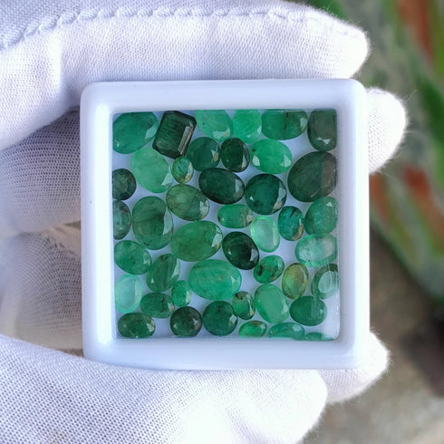 Natural Zambian Emerald A One Quality Faceted Brilliant Cut Emerald From Zambia | 4mm to 8mm Small Size Emerald Gemstone For Jewelry Making