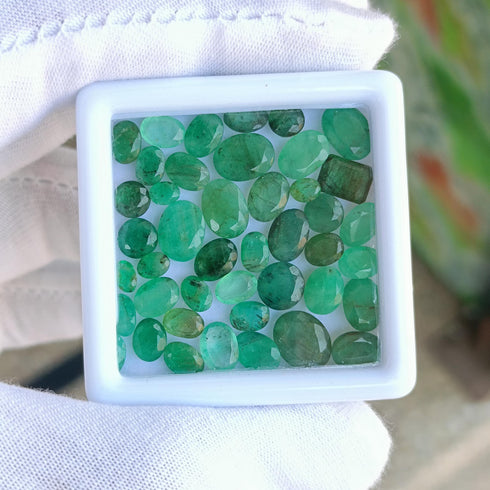 Natural Zambian Emerald A One Quality Faceted Brilliant Cut Emerald From Zambia | 4mm to 8mm Small Size Emerald Gemstone For Jewelry Making