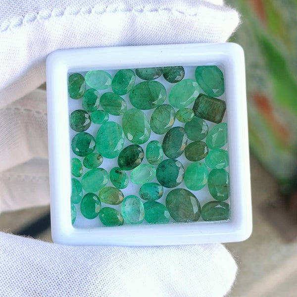 Natural Zambian Emerald A One Quality Faceted Brilliant Cut Emerald From Zambia | 4mm to 8mm Small Size Emerald Gemstone For Jewelry Making