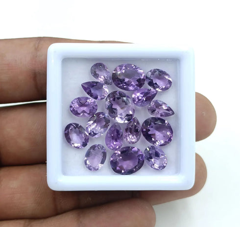 Natural Purple Amethyst Gemstone, Oval Shape Faceted Cut Gemstone, Natural Amethyst loose Gemstone For Jewelry Making, Gemstone For Ring