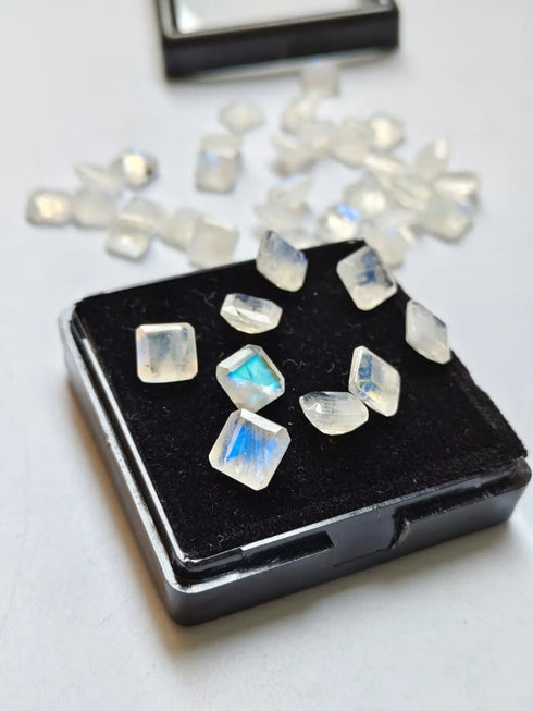 Natural Rainbow Moonstone Gemstone Octagon Shape 4mm - 12mm Rainbow Gemstone Jewelry Making Gemstone Handmade Gemstone