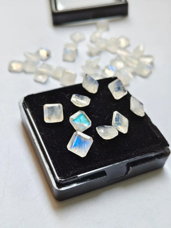Natural Rainbow Moonstone Gemstone Octagon Shape 4mm - 12mm Rainbow Gemstone Jewelry Making Gemstone Handmade Gemstone