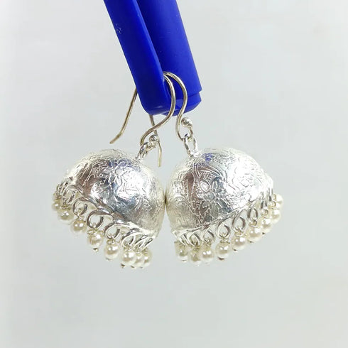 18k Gold Plated Jhumka Earrings: Indian Style Brass