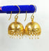 18k Gold Plated Jhumka Earrings: Indian Style Brass