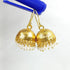 18k Gold Plated Jhumka Earrings: Indian Style Brass