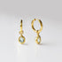 Green Amethyst Hoop Earrings: 14k Gold Vermeil, Sterling Silver