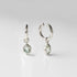 Green Amethyst Hoop Earrings: 14k Gold Vermeil, Sterling Silver