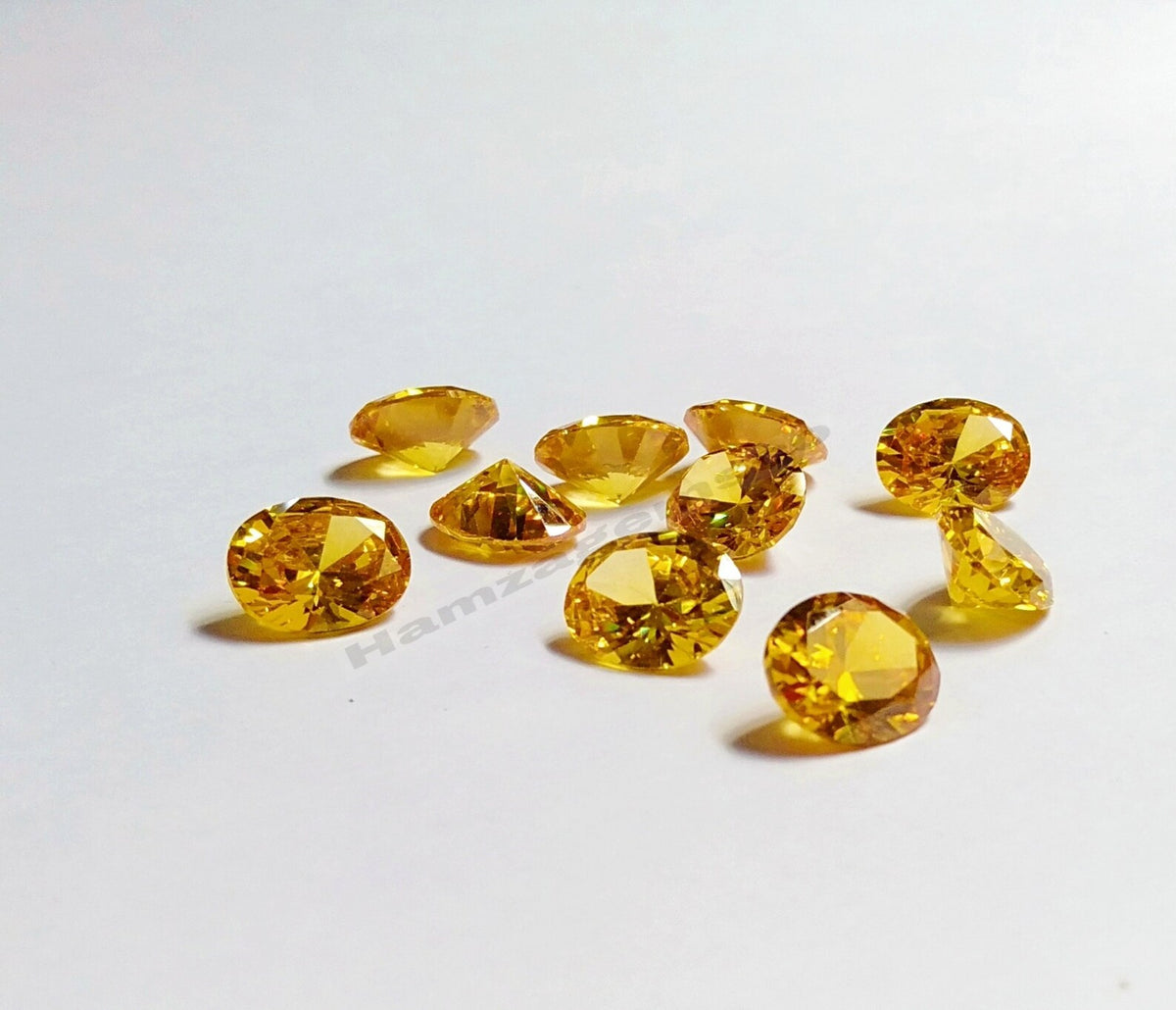 Cubic Zirconia AAA Quality Cubic Zirconia Oval Shape Yellow Color CZ Loose Stones (2x4mm - 15x20mm) Zirconia