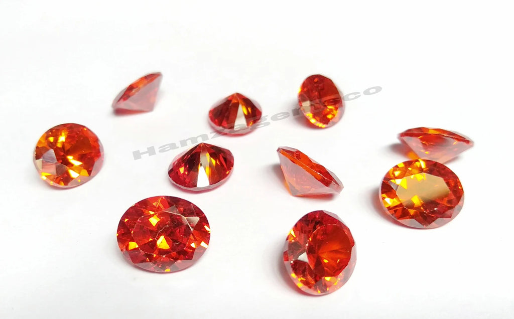 Cubic Zirconia AAA Quality Cubic Zirconia Oval Shape Orange Color CZ Loose Stones (2x4mm - 15x20mm) Zirconia