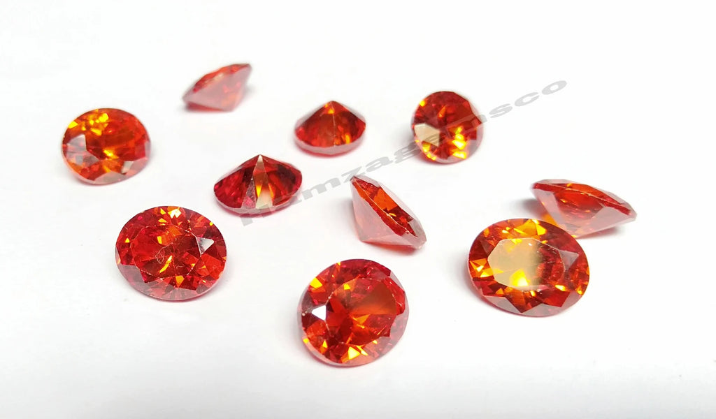 Cubic Zirconia AAA Quality Cubic Zirconia Oval Shape Orange Color CZ Loose Stones (2x4mm - 15x20mm) Zirconia