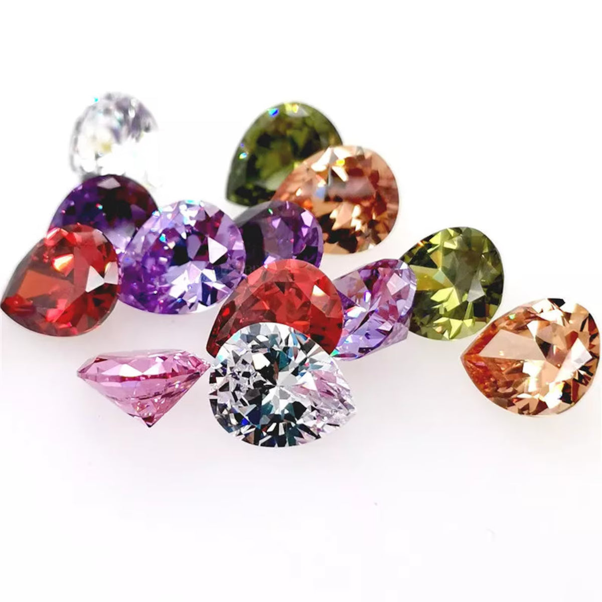 Cubic Zirconia AAA Quality Cubic Zirconia Pear shape Multi-Colors CZ Loose Stones (2x4mm to 10x12mm) Cubic zirconia
