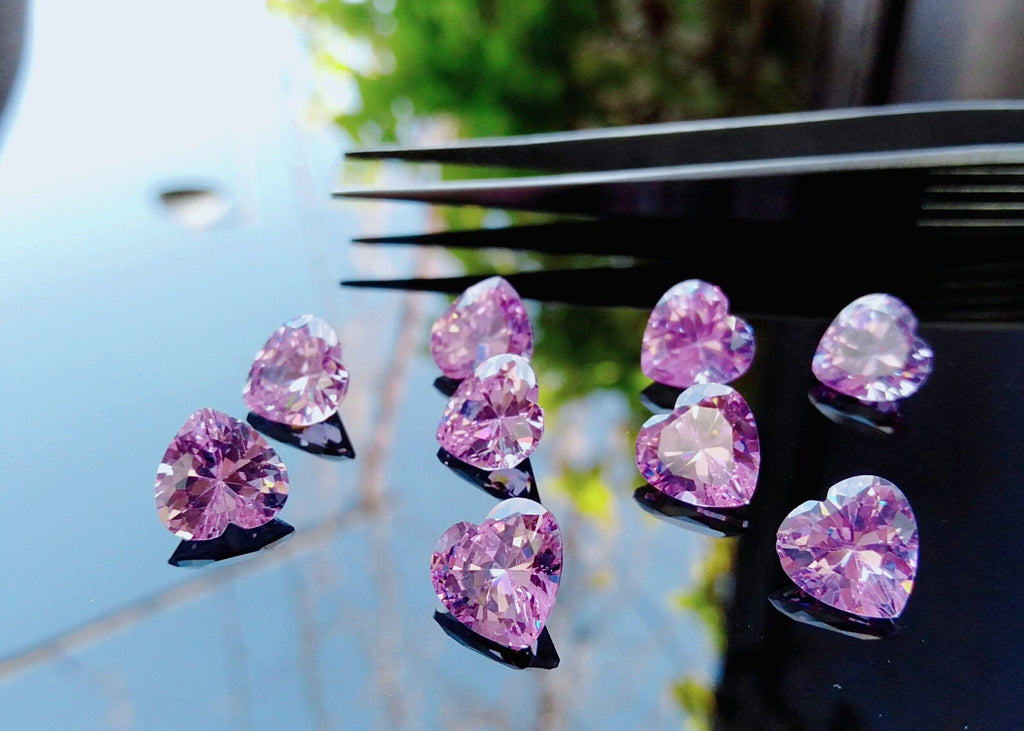 Cubic Zirconia Multi AAA Quality Cubic Zirconia Heart shape 10 Multi-Colors CZ Loose Stones (3mm - 8mm) Cubic zirconia