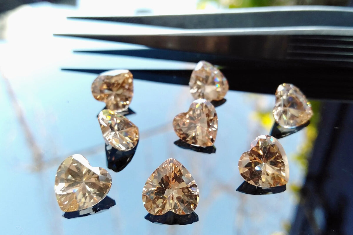 Cubic Zirconia Multi AAA Quality Cubic Zirconia Heart shape 10 Multi-Colors CZ Loose Stones (3mm - 8mm) Cubic zirconia