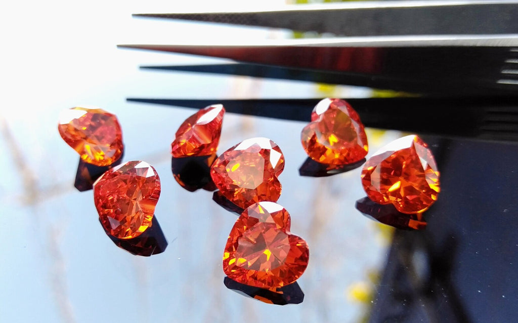 Cubic Zirconia Multi AAA Quality Cubic Zirconia Heart shape 10 Multi-Colors CZ Loose Stones (3mm - 8mm) Cubic zirconia
