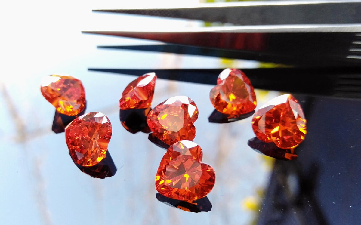 Cubic Zirconia Multi AAA Quality Cubic Zirconia Heart shape 10 Multi-Colors CZ Loose Stones (3mm - 8mm) Cubic zirconia