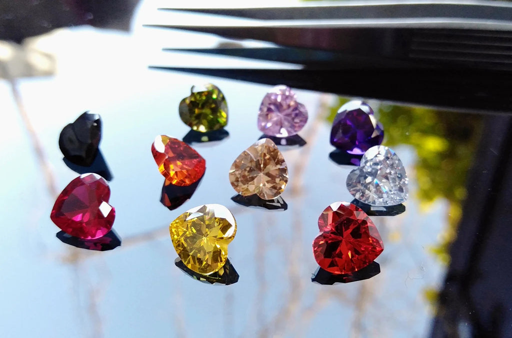 Cubic Zirconia Multi AAA Quality Cubic Zirconia Heart shape 10 Multi-Colors CZ Loose Stones (3mm - 8mm) Cubic zirconia