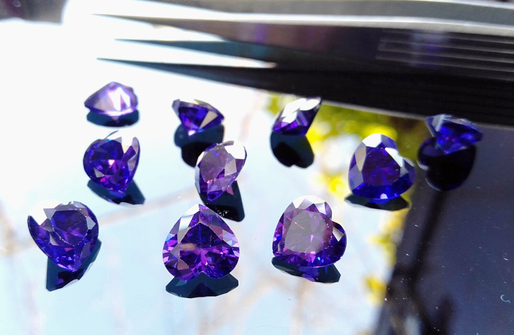 Cubic Zirconia Multi AAA Quality Cubic Zirconia Heart shape 10 Multi-Colors CZ Loose Stones (3mm - 8mm) Cubic zirconia