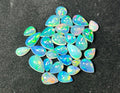 Opal Loose Stones,Wow 100% Natural White Ethiopian Opal AAA+++ Quality Cabochon Pear Shape,Welo Opal Making Jewelry,October Birthstone