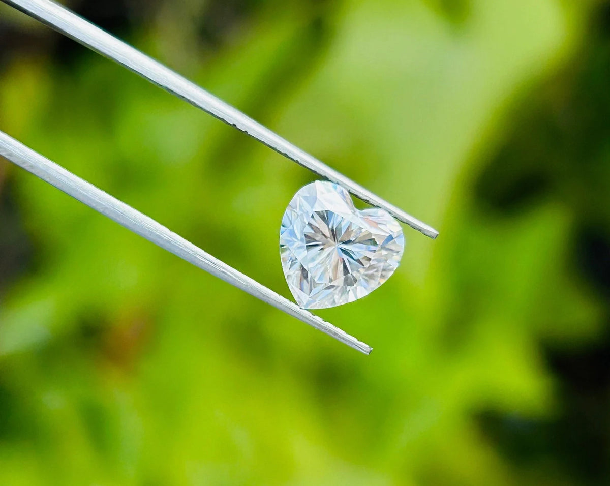 Moissanite Diamond Certified Loose stones White Heart Shape Cut Stones D VVS1 Faceted, Moissanite Diamond For Jewelry Making 3mm to 13mm