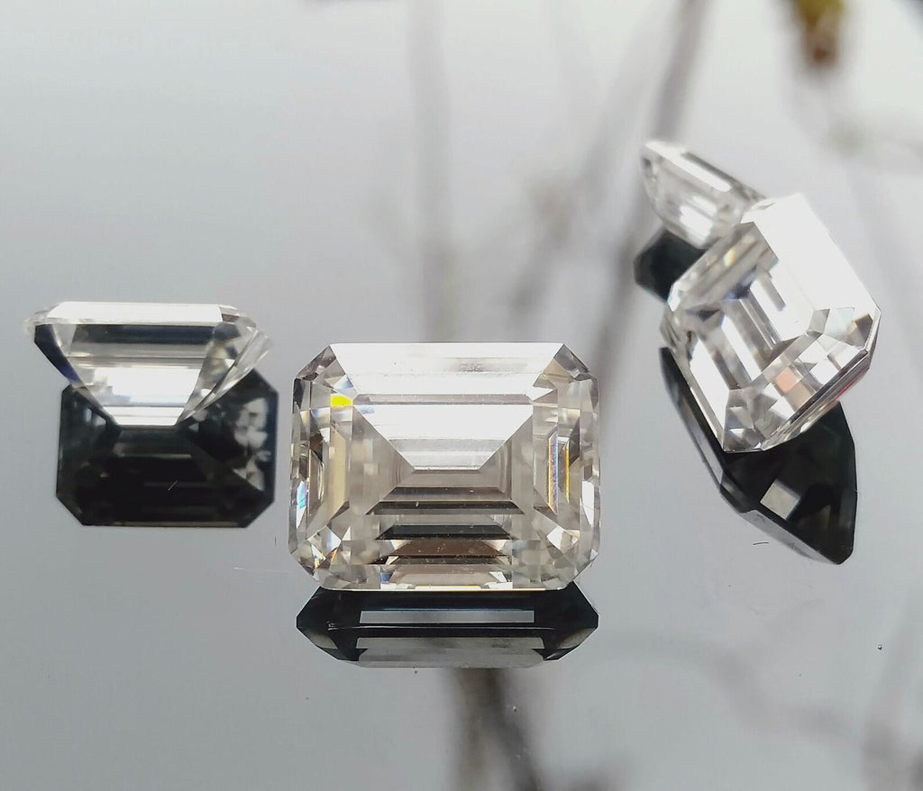 Moissanite Diamond Certified Loose stone White Moissanite Emerald Cut Shape D VVS1 Faceted Moissanite For Jewelry Making 2x4mm to 12x16mm