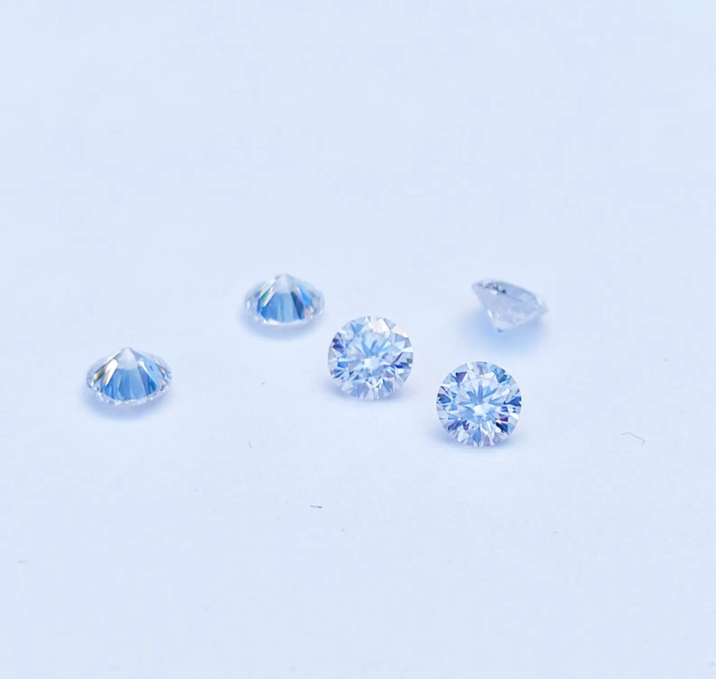 White Moissanite Diamond Certified Loose stones Round Cut Stones VVS1 Faceted Moissanite Diamond For Jewelry Making