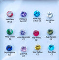 Birth Stones Cubic Zirconia AAA Quality 12 Colors Round shape, Jewelry making, Multi Color CZ 12 Stones Loose Stones (2mm - 10mm) zirconia